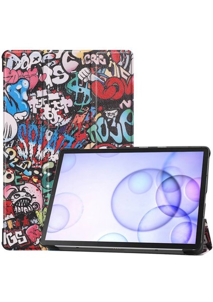 Samsung Tab S6 T860/865 Tablet Koruyucu Kılıf Boyalı Tablet Deri Kılıf Için Uygun (Yurt Dışından)