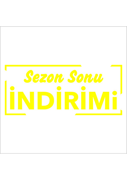 2Mak Sticker Mağaza Vitrin (Sezon Sonu) Indirim Yazısı