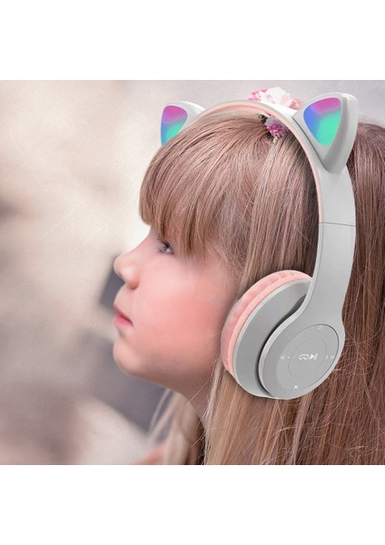 P47M Cat Ear Kedi Kulaklı Kulak Üstü Kablosuz Bluetooth Kulaklık fiyatları