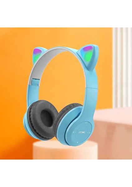 P47M Cat Ear Kedi Kulaklı Kulak Üstü Kablosuz Bluetooth Kulaklık fiyatları