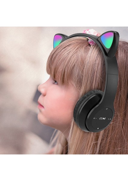 P47M Cat Ear Kedi Kulaklı Kulak Üstü Kablosuz Bluetooth Kulaklık fiyatları