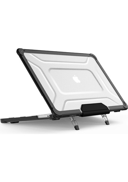 Apple MacBook Air M1 Çip A2337 A1932 A2179 13.3 Uyumlu Kılıf Multi Armor Zırh Kılıf Standlı
