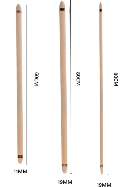 3 Model Oklava Seti 60 ve 80 cm