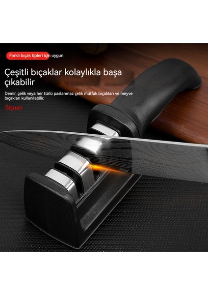 Ev Çok Fonksiyonlu El Üç Amaçlı Siyah Bileme Taşı (Yurt Dışından)
