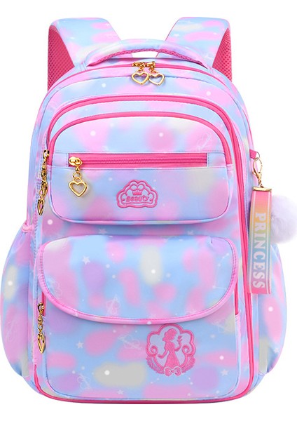 Su Geçirmez Büyük Kapasiteli Sevimli Ilkokul Öğrenci Sırt Çantası - Mavi (Yurt Dışından)