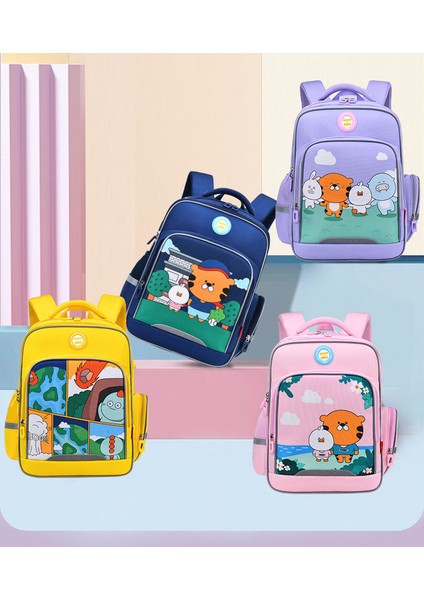 Karikatür Desenli Su Geçirmez Büyük Kapasiteli Sırt Çantası - Mor (Yurt Dışından) modelleri