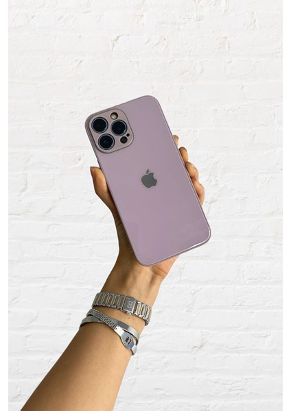 Meri Case Iphone 12 Pro Uyumlu Kamera Korumalı Logolu Cam Kılıf Arka Kapak