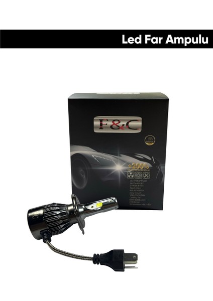 F&c LED Xenon Far Ampülü H7 Şimşek Etkili