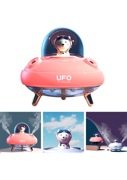 Seyahat Kişisel Elektrik Çift Sprey Nemlendirici Hava Temizleyici Difüzör 400ML USB Fiş Pembe (Yurt Dışından) modelleri