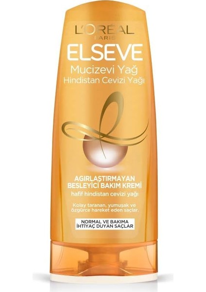 Mucizevi Hindistan Cevizi Yağı Ağırlaştırmayan Besleyici Bakım Kremi (360 Ml)