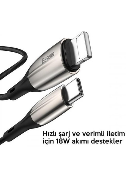 18W 1 mt Iphone 7, 8, X, 11 Serisi USB C To Lightning Şarj ve Data Kablosu, Süper Hızlı Kablo