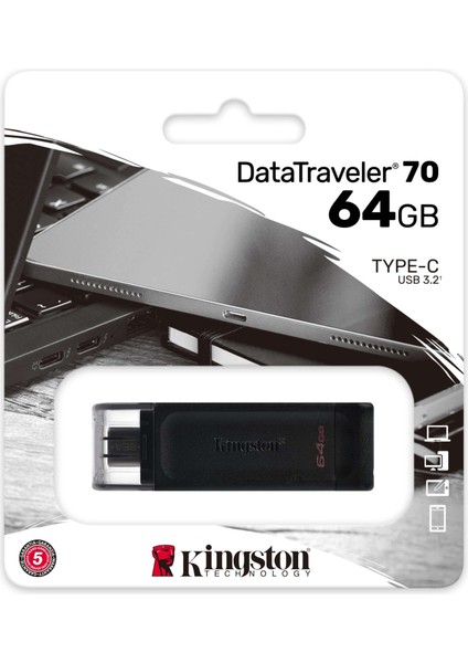 DT70 64GB Usb-C 3.2 Gen 1 Type-C Flash Bellek