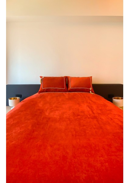 Çift Kişilik Orange Yatak Örtüsü