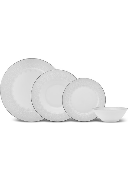 Dome Porselen 24 Parça 6 Kişilik Yemek Takımı
