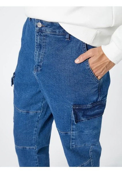 Jogger Kot Pantolon Kargo Cepli Düğme Detaylı modelleri