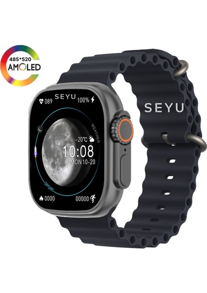 Seyu Watch Ultra Hk8 Pro Max Apple iPhone ve Android Uyumlu Amoled Akıllı Saat