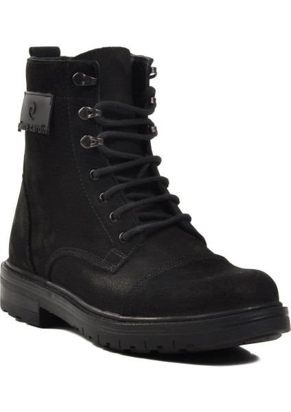 381800 Siyah Nubuk Hakiki Deri Erkek Bot