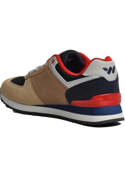 Benin Bej-Lacivert-Kırmızı Kadın Sneaker fırsatları
