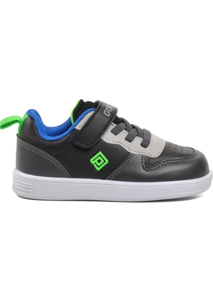 1204-B Siyah-Füme-Saks Cırtlı Çocuk Sneaker