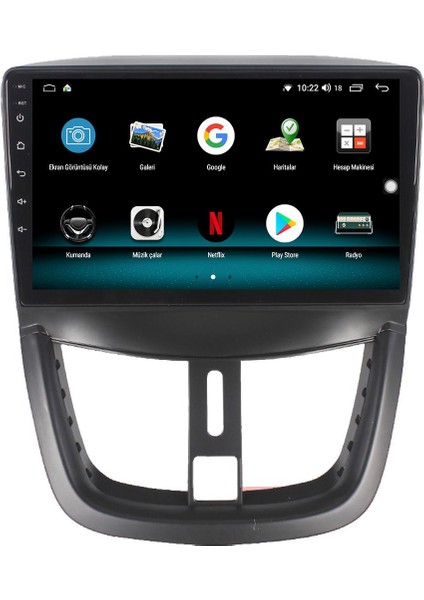 Peugeot 207 Android 10 Multimedya Carplay 2gb Ram + 32GB HDD Navigasyon Ekran modelleri