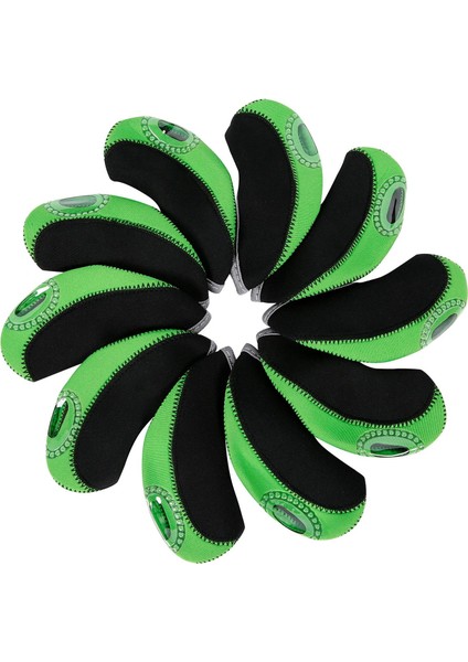 10X Golf Iron Headcovers Golf Club Kafa Kapağı Golfçü Hediyesi Tüm Markalara Uyuyor (Yurt Dışından)