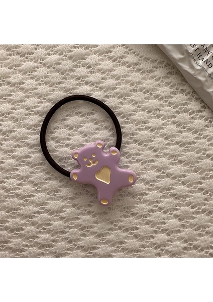 1 Adet Sevimli Ayı Şeker Rengi Saç Ipi (Mor) (Yurt Dışından)