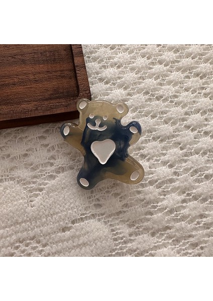 1 Sevimli Ayı Saç Tokası Yan Toka (Mavi) (Yurt Dışından)