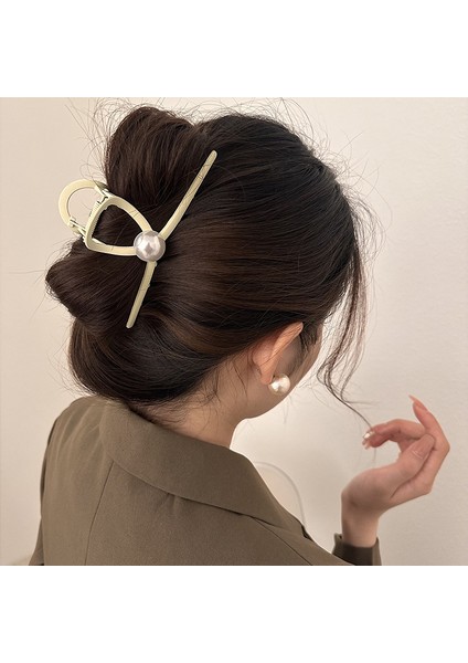 1 Paket Buzlu Saç Tokası Büyük Boy Inci Saç Tokası (Bej) (Yurt Dışından) modelleri