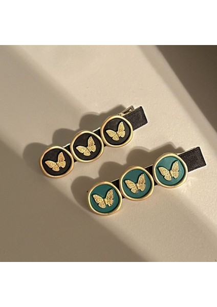 1 Paket Vintage Metal Kelebek Saç Tokası (Siyah) (Yurt Dışından) modelleri