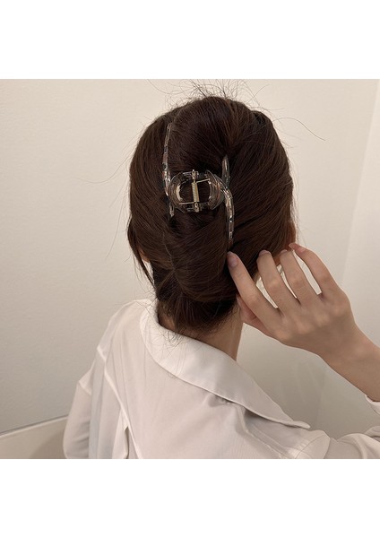 1 Sıcak Deniz Mavisi Basit Kişilik Çapraz Saç Tokası (Kare - 11CM) (Yurt Dışından) fiyatları