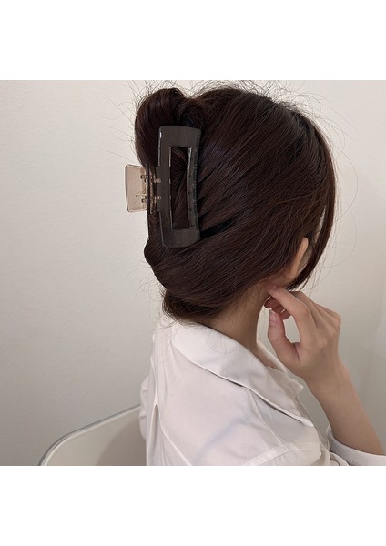 1 Sıcak Deniz Mavisi Basit Kişilik Çapraz Saç Tokası (Kare - 11CM) (Yurt Dışından) modelleri