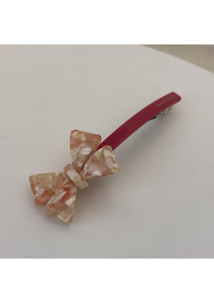 1 Paket Akrilik Fiyonk Saç Tokası (Pembe) (Yurt Dışından)