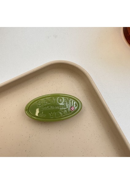 1 Mısır Kızları Sabunu Oval Yan Toka (Yeşil) (Yurt Dışından)