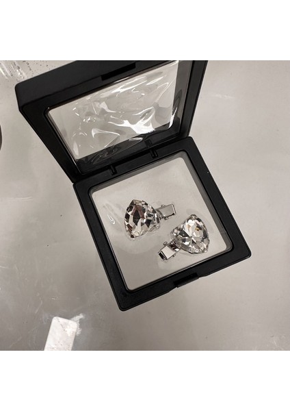 1 Çift Alın Aşkı Yapay Elmas Saç Tokası (Beyaz) (Yurt Dışından)