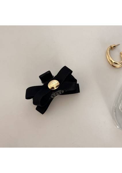 1 Fiyonklu Küçük Kahkül Saç Tokası (Siyah) (Yurt Dışından)