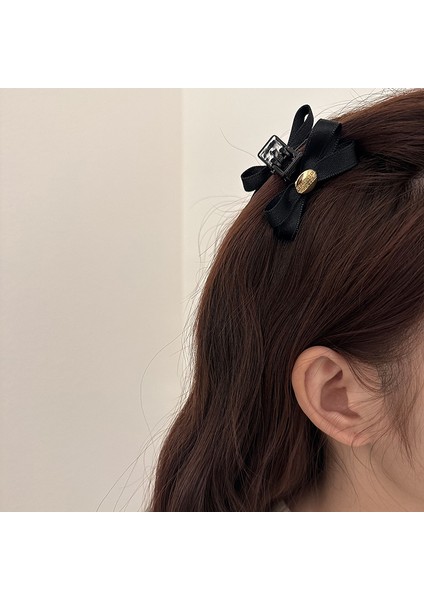 1 Fiyonklu Küçük Kahkül Saç Tokası (Siyah) (Yurt Dışından) fiyatları