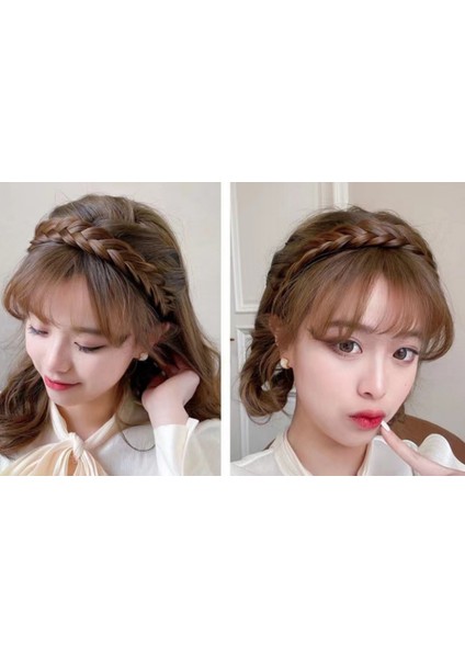 1 Balıksırtı Örgülü Peruk Saç Bandı (Doğal Siyah) (Yurt Dışından) fiyatları