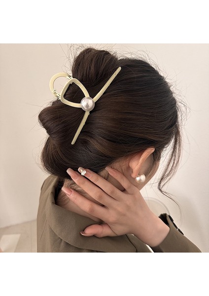 1 Adet Buzlu Saç Tokası Büyük Boy Saç Tokası (Bej) (Yurt Dışından) modelleri