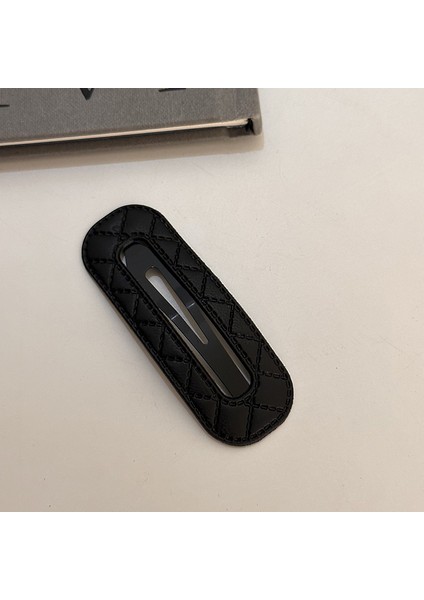 1 Paket Küçük Kokulu Stil Deri Basit Saç Tokası (Içi Boş Elmas Şeklinde - Siyah) (Yurt Dışından)