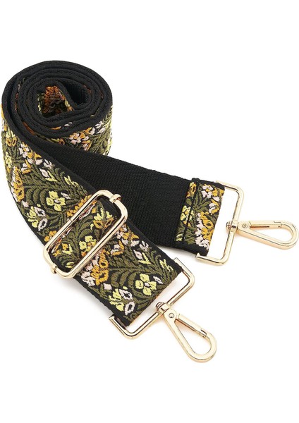 Geniş Omuz Askısı Ayarlanabilir Yedek Kemer Çapraz Kanvas ÇANTA（SARI）80-130CM (Yurt Dışından)