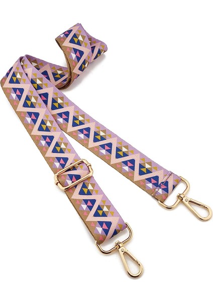 Geniş Omuz Askısı Ayarlanabilir Yedek Kemer Çapraz Kanvas Çanta(Pembe Dokumaaltın Toka) (Yurt Dışından) fiyatları