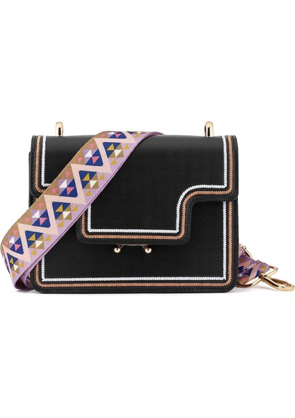 Geniş Omuz Askısı Ayarlanabilir Yedek Kemer Çapraz Kanvas Çanta(Pembe Dokumaaltın Toka) (Yurt Dışından) fırsatları