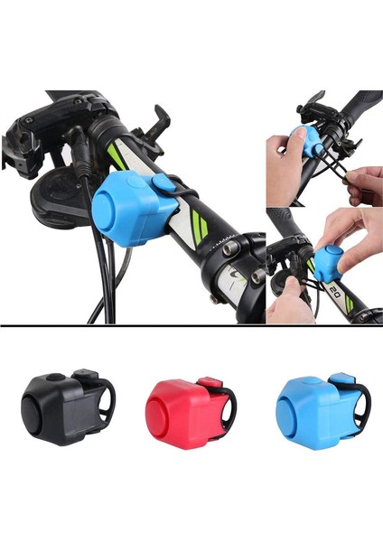 130DB Elektrikli Bisiklet Zili Vintage Metal Bisiklet Zili Taşınabilir Silikon Su Geçirmez, Kırmızı (Yurt Dışından) indirimleri