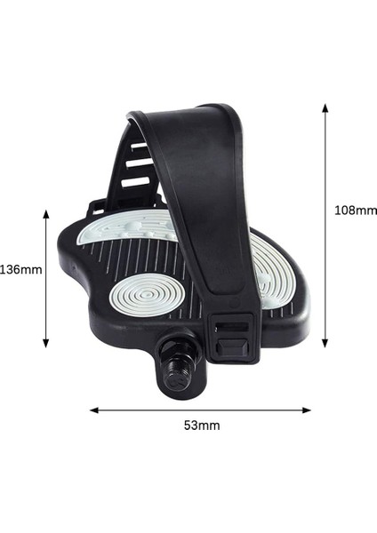 1 Çift Kaymaz Sabit Bisiklet Kayışlı Egzersiz Bisikleti Pedalı (Siyah, 9/16" Kısa Şaft) (Yurt Dışından) fiyatları