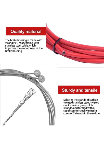 Bisiklet Fren Kablosu Kovan Kiti, Dağ Bisikleti Fren Kablosu, Dağ Bisikleti Yol Bisikleti Için Evrensel Vites Değiştirme Kablosu Sıkma Nipelleri ve Donutları (Beyaz) (Yurt Dışından) modelleri