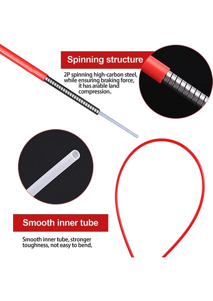 Bisiklet Fren Kablosu Kovan Kiti, Dağ Bisikleti Fren Kablosu, Dağ Bisikleti Yol Bisikleti Için Evrensel Vites Değiştirme Kablosu Sıkma Nipelleri ve Donutları (Beyaz) (Yurt Dışından) fırsatları
