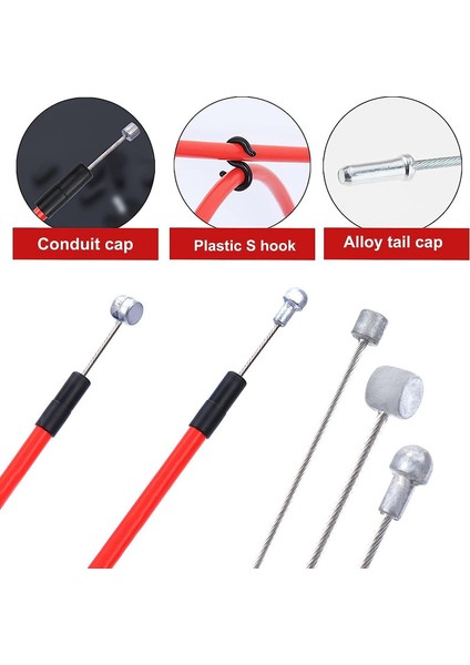 Bisiklet Fren Kablosu Kovan Kiti, Dağ Bisikleti Fren Kablosu, Dağ Bisikleti Yol Bisikleti Için Evrensel Vites Değiştirme Kablosu Sıkma Nipelleri ve Donutları (Beyaz) (Yurt Dışından) indirimleri