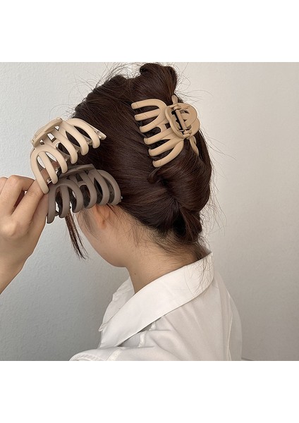 1 Basit Kıdemli Duyu Klipsi Buzlu Saç Tokası (Açık Köri) (Yurt Dışından) modelleri