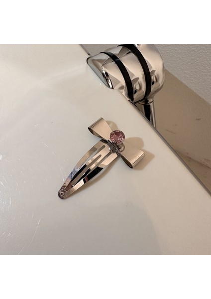 1 Paket Yapay Elmas Patlama Klipsi Genç Kız Saç Tokası (Pembe Rhinestones) (Yurt Dışından)