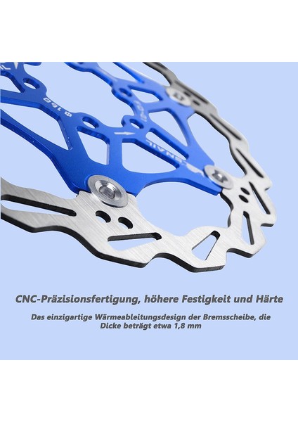 Fren Diskleri, Bisiklet Fren Diskleri, Dağ Bisikleti Yüzer Fren Diskleri, Orta Kilit Sürüş Aksesuarları (Mavi 160MM) (Yurt Dışından) modelleri